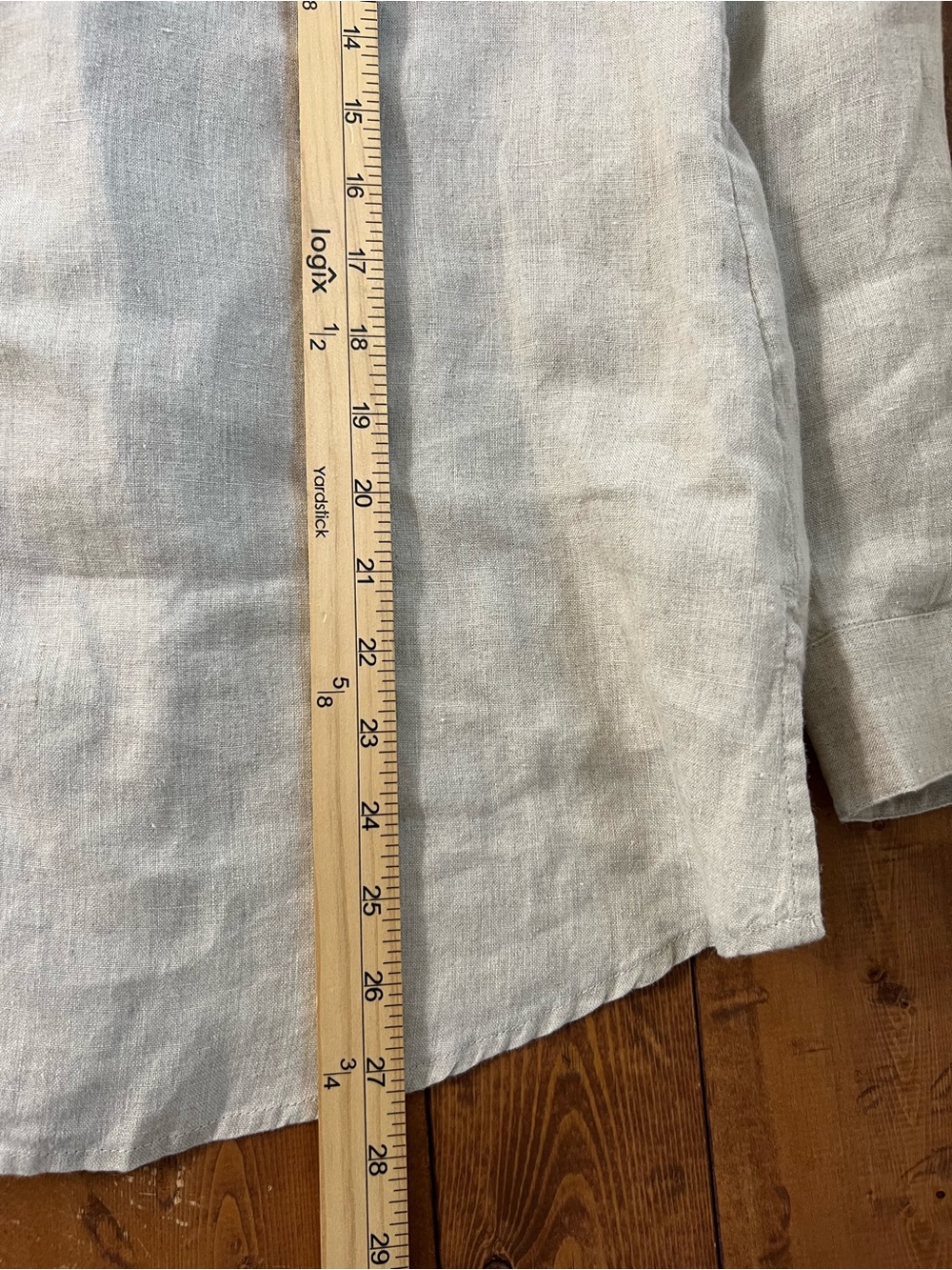 Coldwater Creek 100% Linen Button Up Shirt Womens Large Petite Beige India Made - Picture 11 of 13